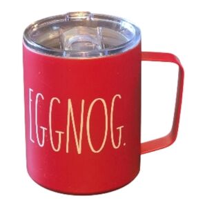 Rae Dunn Double Insulated Festive 'EGGNOG' Travel Mug  With Lid Perfect For The